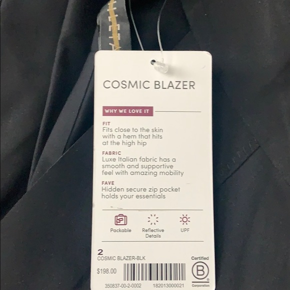 ATHLETA Cosmic Blazer Black NWT - Picture 6 of 6